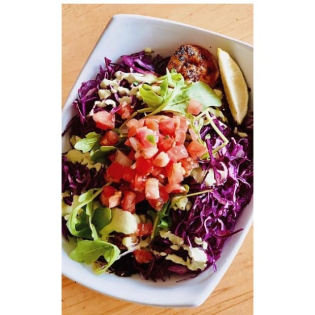 Spicy Shrimp Burrito Bowl.