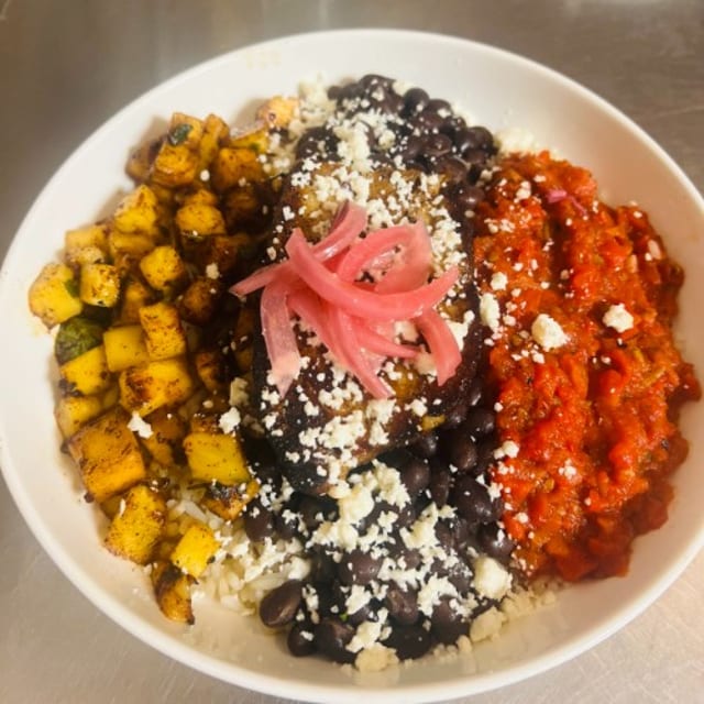 Pork Belly Burrito Bowl.